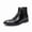 Black, variant on Men's Crocodile Embossed Ankle Boots, Side Zipper Formal Leather Dress Boots for Business, Premium Faux Gator Texture