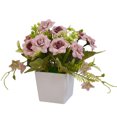 thumbnail image 1 of Artificial Potted Flower Lifelike Fake Flower Lifelike Fake Cloth Cloth Flower Plastic Flowerpot Simulation Floral Decor, Coffee, 1 of 7