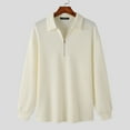 thumbnail image 5 of INCERUN Mens Winter Warm Long Sleeve Collared Neck Half Zip Pullover Tops Casual Sweater, 5 of 6
