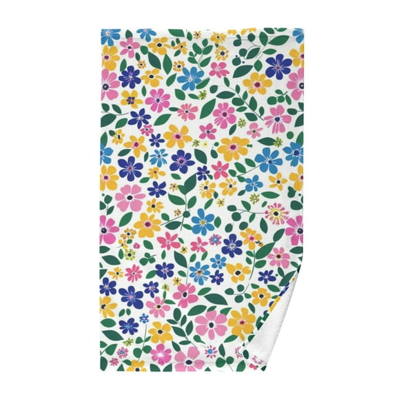 Colorful Floral Cotton Face Towels Absorbent Hand Towel Soft Bathroom Towel for Kitchen Hotel Decoration
