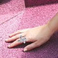 thumbnail image 5 of LPSSTORE Ring Two Square Diamond Butterfly Zircon Ring Creative Engagement Ring The Droplets Diamond Alloy Inlay Zircon Bracelet Sets of Ring Princess Engagement Ring, 5 of 5