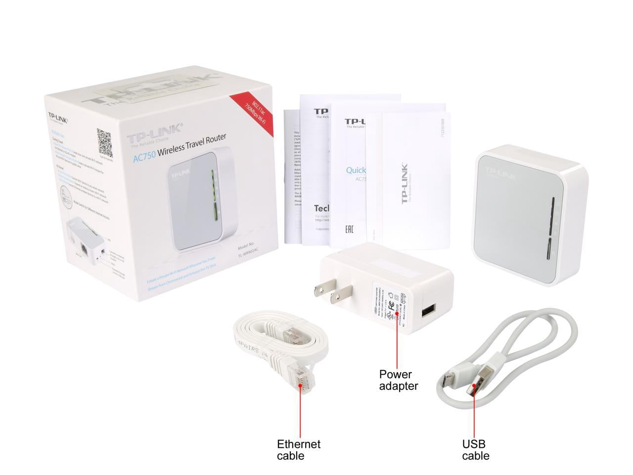 TP-Link AC750 Portable Travel Wireless Wi-Fi Router (TL-WR902AC)
