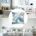thumbnail image 5 of nygtbtfer  Throw Pillow Cases Pack of 2 Cozy Fleece Two-Tone Abstract Feather Decorative Cushion Covers for Couch Bed Sofa Farmhouse Decoration Smoke Blue Grey White, 5 of 7