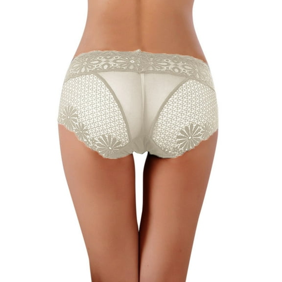 Women Lace Sexy Panties Underwear G String Thongs Lingerie For Women Bikini Brief Underwear Panties For V Cut Pack Teenage Girls Size Medium Comfort Choice on Clearance M Gray