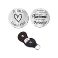 thumbnail image 2 of LEFTHIGH Home Black PU Motivational Words Decision Coin Keychain Car Key Pendant Gift for Lovers Friends Family 7x7cm Mens Gifts, 2 of 6