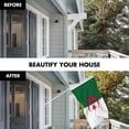 thumbnail image 3 of G128 Combo Pack: 6 Ft Tangle Free Spinning Flagpole (White) & Algeria Flag 3x5 Ft Printed 150D Polyester, Brass Grommets (Flag Included) Aluminum Flag Pole, 3 of 9