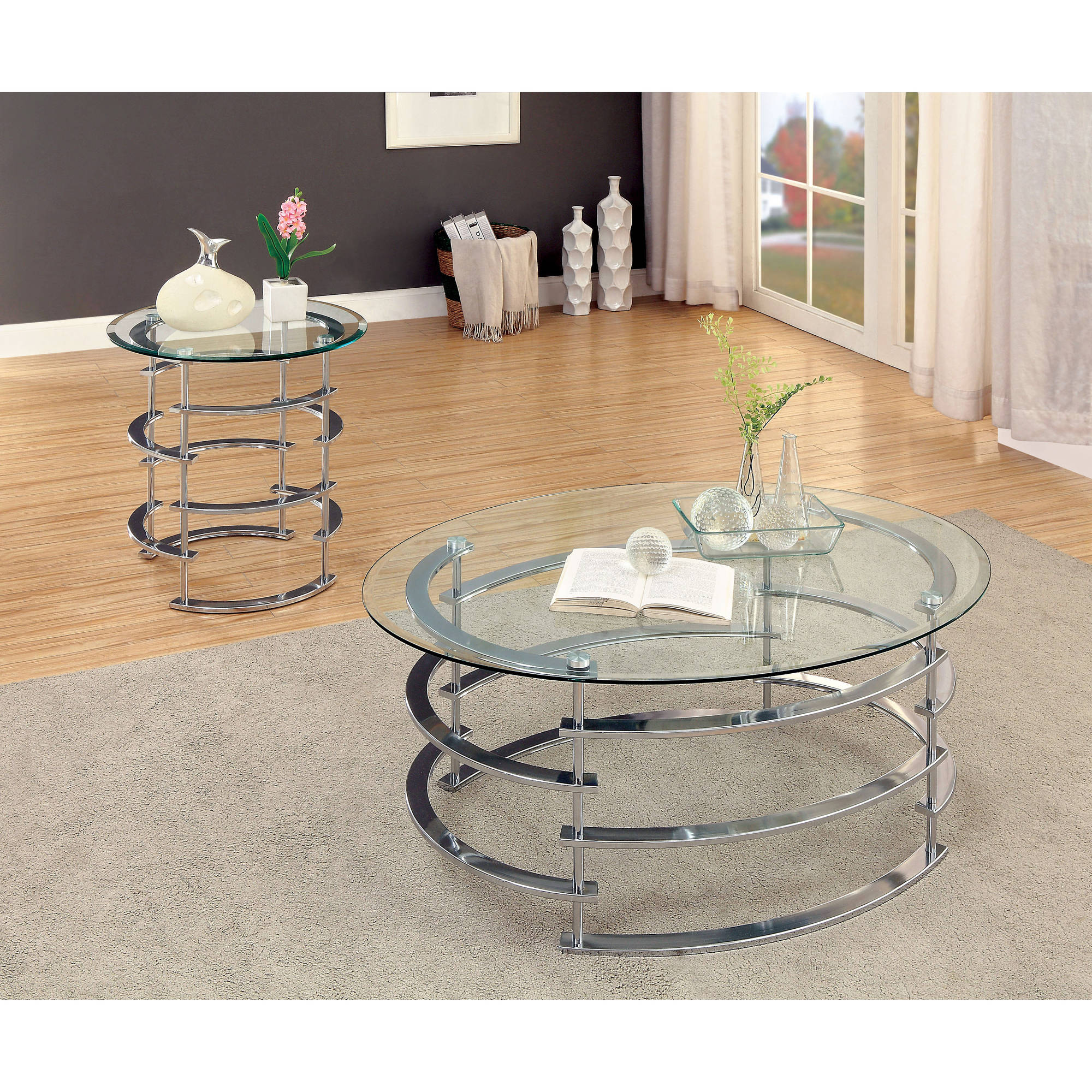 Furniture of America Arcelia Contemporary 2Piece Coffee Table Set