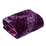 Jin Mai Lan Purple, Pink Polyester Bed Blanket, King