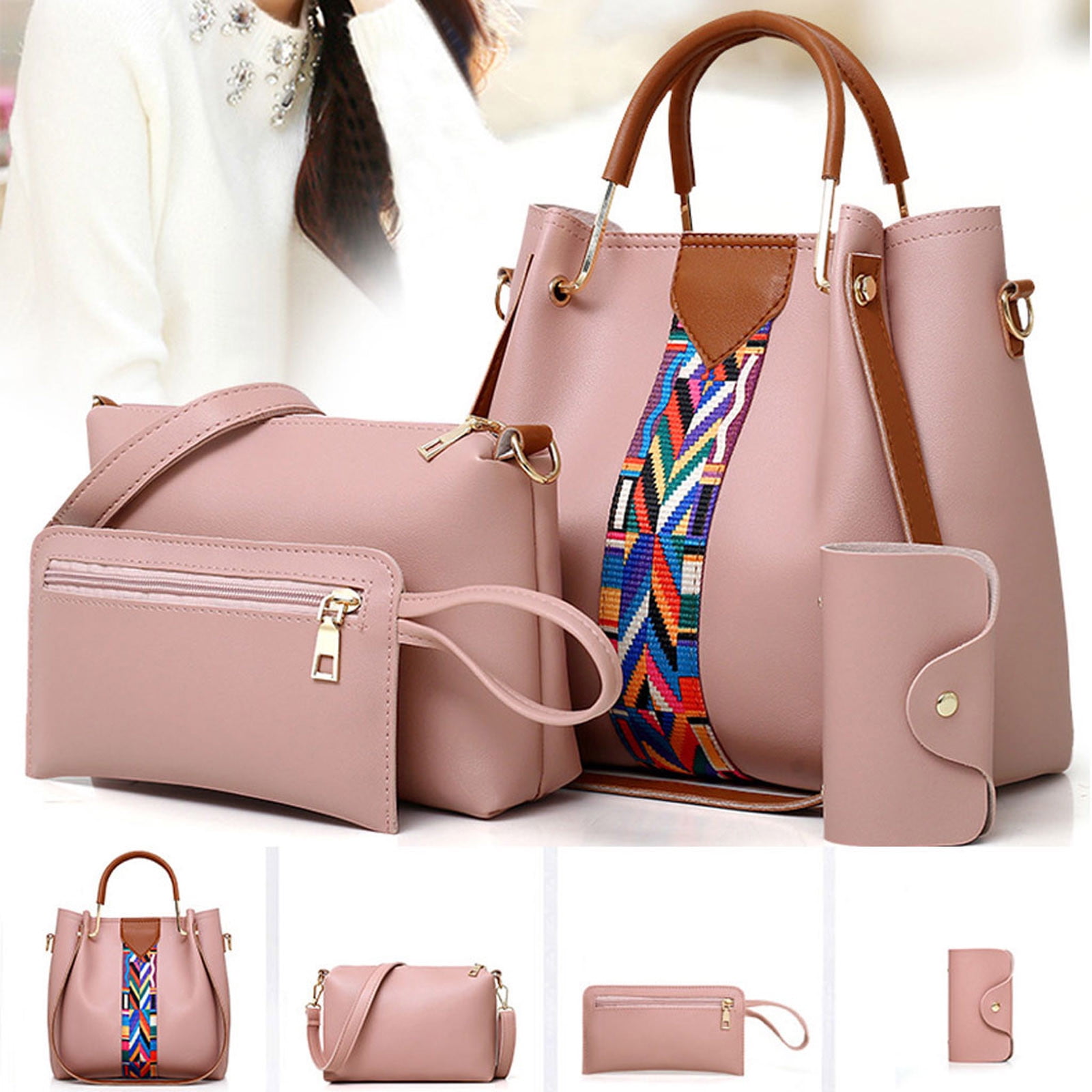Hobo Purse and Handbags for Women Ethnic Crossbody Bags Large Leather Shoulder Satchel Clutch Wallet Tote