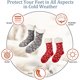 thumbnail image 3 of Calcetines tipo pantuflas, 2 pares de calcetines de piso antideslizantes de tubo largo, antideslizantes ultra suaves para invierno navideño, 3 of 5