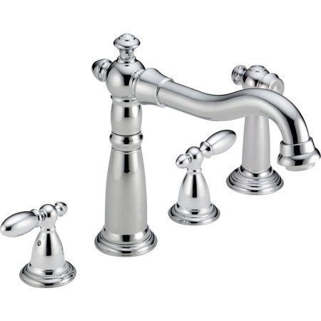 Delta Victorian Two Handle Widespread Kitchen Faucet With Spray