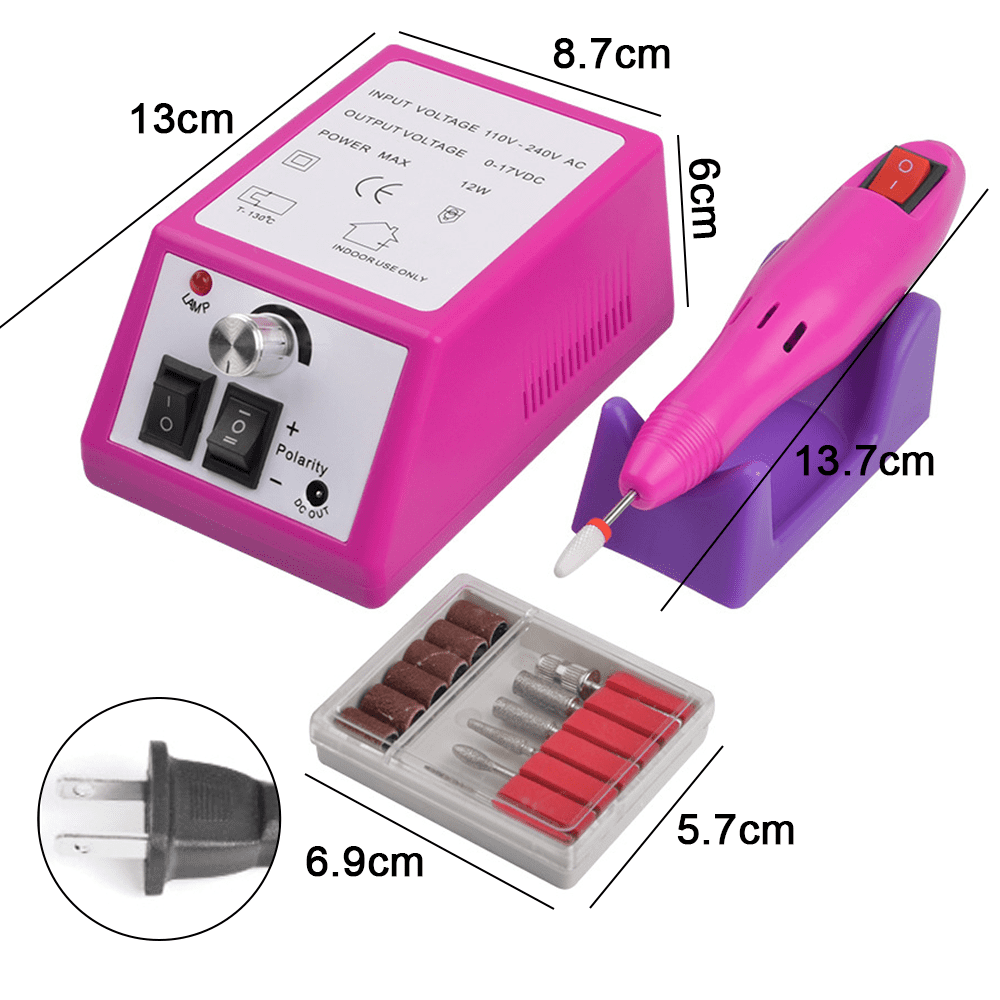 Bienvenido Professional Nail Drill,  Electric Nail Drill Machine, Electronic Nail File Drills for Acrylic Nails Gel Nails Manicure Pedicure Tools for Salon Use Bienvenido
