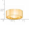 thumbnail image 4 of Primal Gold 14 Karat Yellow Gold 8mm Lightweight Flat Band Size 11, 4 of 6