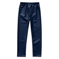 thumbnail image 4 of Aayomet Girls Footless Leggings Warm & Cozy Cotton Footless Leggings for Girls - for Autumn & Winter, with Stretchy Comfort Fit (Navy,8-9 Years), 4 of 4
