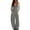 Gray, variant on Women Corduroy Overalls Winter Fall Solid Casual Loose Sleeveless Adjustable Strap Wide Leg Jumpsuits with Pockets Wine 10(XL)