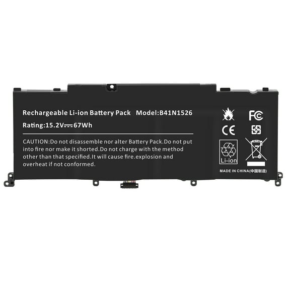 B41N1526 Laptop Battery Replacement for Asus FX502VM FX60VM FX502VM-AS73 FX502VM-FY361T ROG Strix GL502VT GL502VT-DS74 GL502VM-FY039T S5 S5V S5VM Series 0B200-01940000 15.2V 67Wh