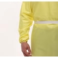 thumbnail image 5 of Pack of 1 | Reusable Isolation Microfiber Gowns Longsleeve with Heavy-Duty Nylon tie Straps and Elastic Cuffs, Large, Bright Yellow | BERRY Compliant PPE Protective Isolation Gowns, 5 of 11