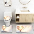 thumbnail image 1 of Juego de alfombras de baño de 3 piezas ABPHQTO Otoño Enamorado Alfombra de baño Alfombra de contorno y tapa de inodoro, 1 of 2