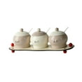 thumbnail image 5 of WeiLaiKeQi Ceramic Condiment Jars Countertop Sugar Bowl for Kitchen Counter Spice B, 5 of 9