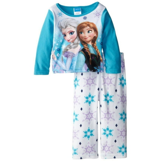 Disney Little Girls' Toddler Frozen Anna and Elsa Cozy Fleece Pajama Set, -  2T - Walmart.com
