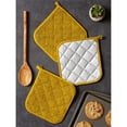thumbnail image 4 of DGLQMYX - Juego de agarraderas resistentes al calor de 7 x 7 pulgadas para cocina, almohadillas para horno, agarraderas de tela de felpa, artículos para el hogar, 4 of 6