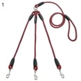 thumbnail image 2 of Walbest 3 in 1 Durable Nylon Woven Coupler Traction Leash, Three- Way Pet Leash with a Coupler, Lead for Small, Medium Dogs, 3 Way Dogs Walking Leader, 2 of 7
