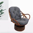 thumbnail image 2 of Textured Rattan Wicker Swivel Rocker Chair pillows egg Cushion Seat Cushions, 2 of 9