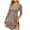 Brown, variant on Kmdttou Women's Summer Fashion Solid Color Round Neck Long Sleeve Round Neck Dress Long Skirt,Fashionable Casual Dresses for Women 2025