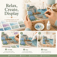 thumbnail image 4 of Timeless American Destinations Sea Glass Art Kit, 1 Selected Design DIY Mosaic Craft Set with Colorful Glass Stones, Coastal City Art Project for Adults, 6 Styles Available, 4 of 6