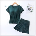 thumbnail image 3 of Conjunto de dos piezas de Pijama de verano para mujer, pijamas para dormir, novedad de verano, pijamas de Modal para mujer con copas de talla grande, trajes para el hogar de M-3XL, 3 of 5