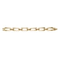 thumbnail image 1 of 14K Yellow Gold Finish 13mm Square Tube Oval Link Bracelet 7.75" with Snap Clasp by IcedTime, 1 of 1