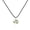 Leather chain, variant on Real Green Lucky Shamrock Four Leaf Clover Round Pendant Necklace Friends GiN:yy-Silver chain