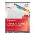 thumbnail image 2 of Office Depot Insertable Extra-Wide Dividers With Big Tabs, Assorted Colors, 5-Tab, OD14793, 2 of 2