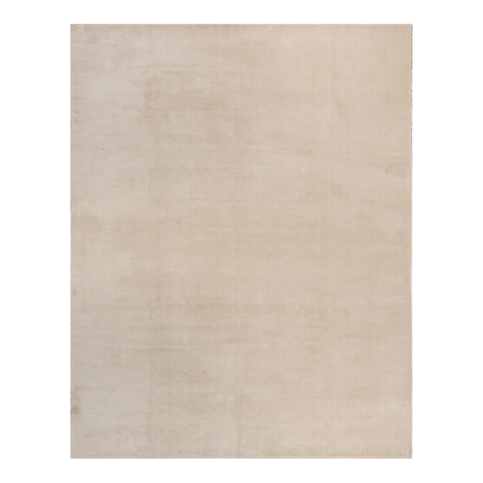 Cadence Tonee Shag Solid Color Beige Area Rug, 6x9