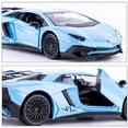 thumbnail image 4 of Modelo de coche Aventador LP700-4 a escala 1/36, coche de juguete de aleación de zinc para niños, vehículo extraíble para niños pequeños, regalo para niños y niñas (azul), 4 of 5