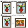 thumbnail image 5 of Americanflat 10x12.5 Kids Art Frame 2 Pack Holds 100 Art Pieces 8.5x11 Mat Magnetic Letter Size Display Mini - Walnut, 5 of 8
