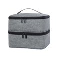 thumbnail image 4 of TOOYFUL Nail Polish Storage Bag Nail Dryer Case Holds 30 Nail Polish Bottles Portable 2 Tier with Handle for Women Trip Girls Outdoor Gray, 4 of 10