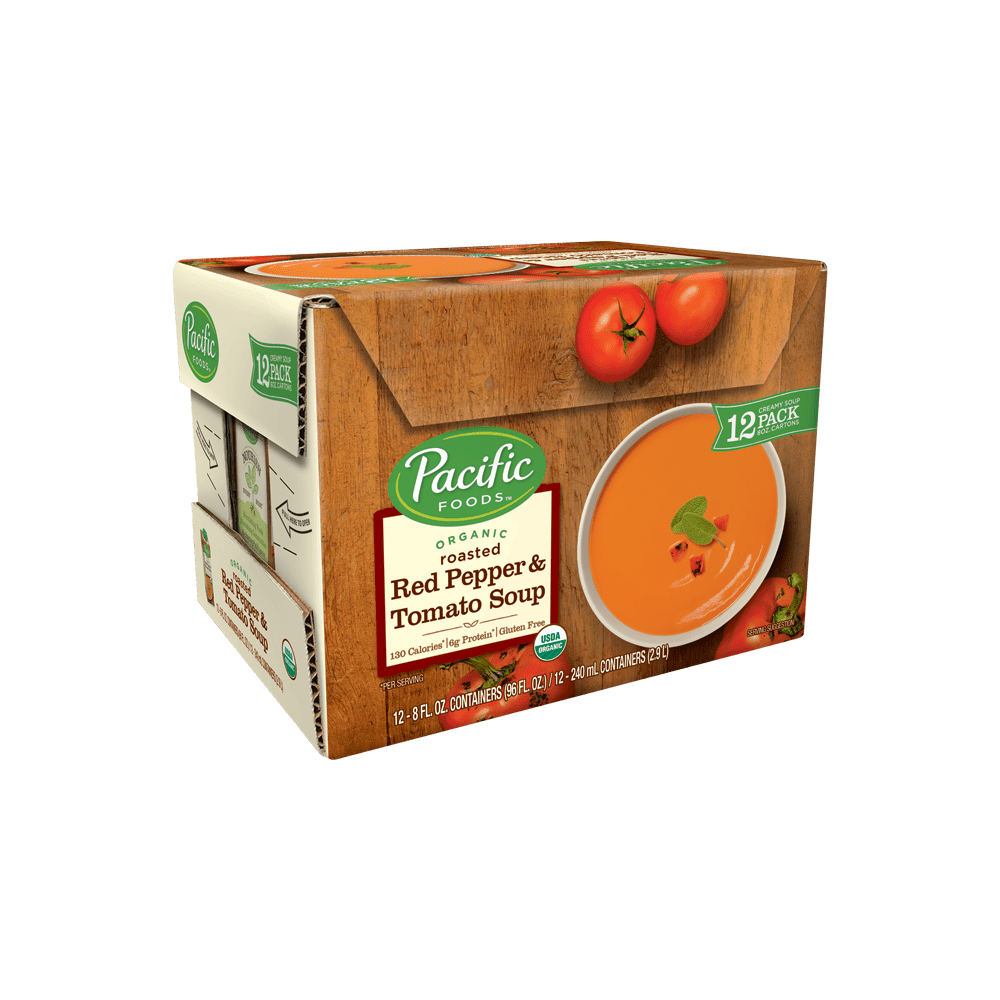 Pacific Foods Organic Creamy Roasted Red Pepper and Tomato Soup, 8 fl