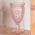 thumbnail image 2 of Weddingstar Vintage Inspired Pressed Glass Goblet, Blush Pink, 2 of 3