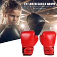 thumbnail image 3 of 2 Pcs Gants d'Entraînement de Boxe en Cuir pour Enfants (Blanc), 3 of 5