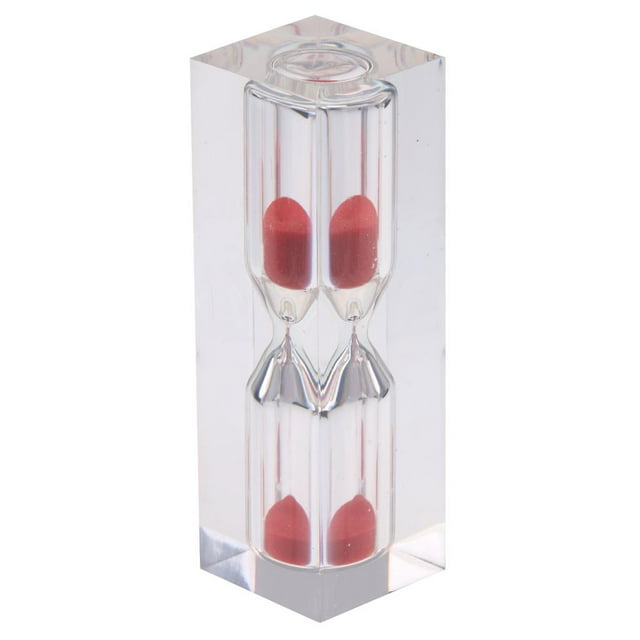 Reloj de arena de acrílico transparente de 3 minutos, color rojo, para cocina
