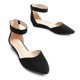thumbnail image 2 of DREAM PAIRS Zapatos Flats Mujer con Cuña Baja y Correa al Tobillo Negro Talla 7.5, 2 of 7