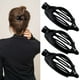 thumbnail image 1 of Pasadores de pelo negro ATODEN, pinzas de garra de cocodrilo, 3 pinzas francesas con pico de pato para cabello fino, 1 of 4