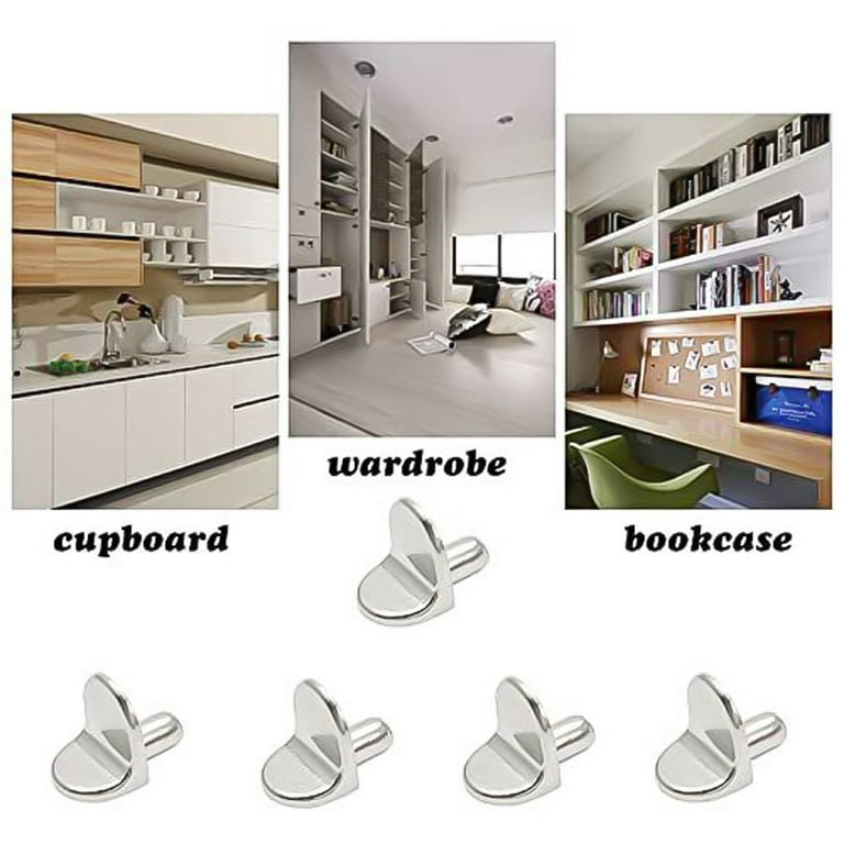 Lierteer 50 Pack Shelf Pins For Kitchen Cabinet - 5Mm Bracket-Style Support  Pegs For Strong Shelf 