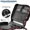 thumbnail image 4 of FORMRS Zipper Binder with Shoulder Strap 2-inch Ring 500 Sheet Capacity File Bag, Deep Red Leopard Pattern, 4 of 5