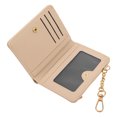 thumbnail image 1 of GOOHOCHY Cartera De Viaje Compacta Para Mujer En Cuero PU Beige Con Múltiples Compartimentos, 1 of 6