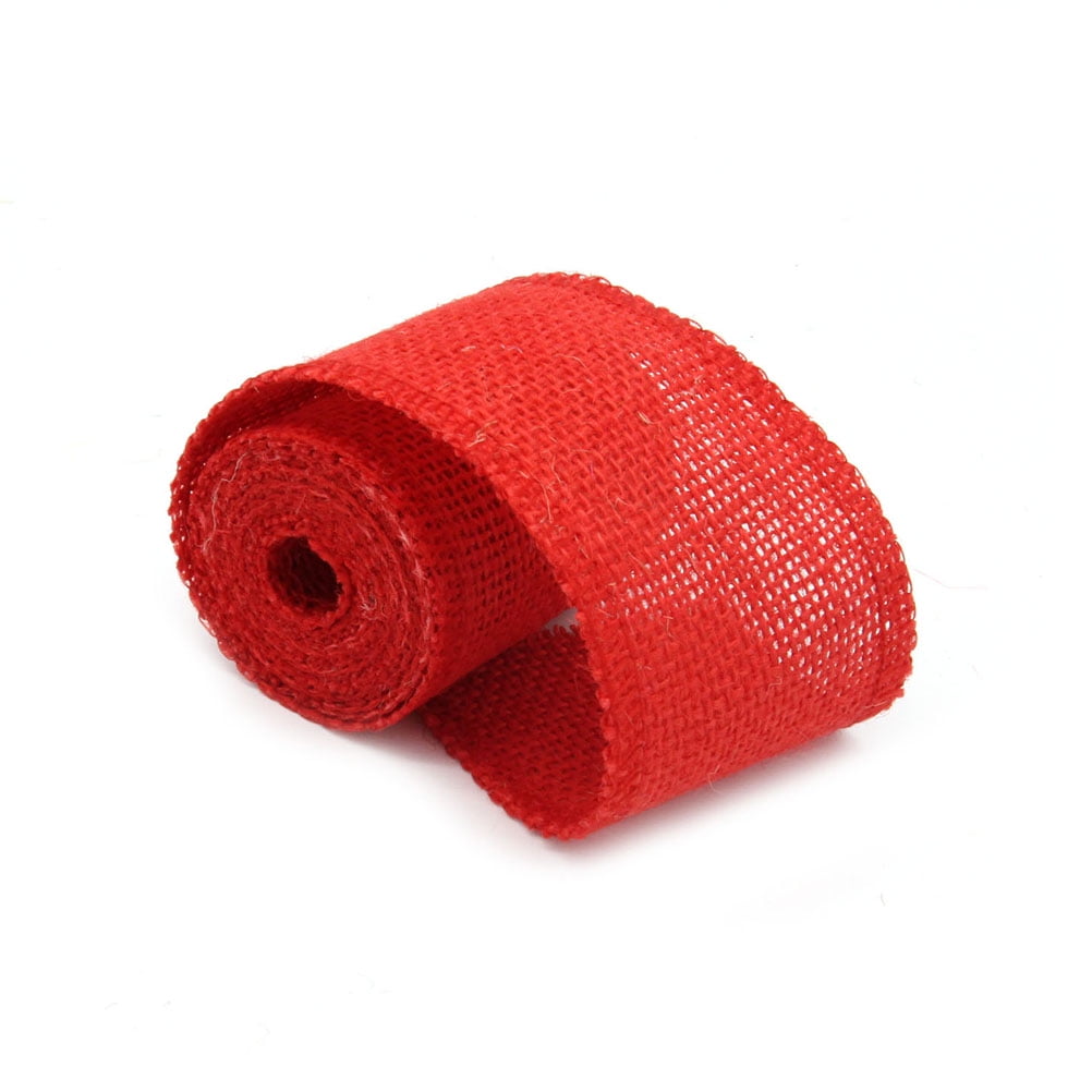 OHPHCALL Rouleau De Ruban En Toile De Jute Noire De 2 M De