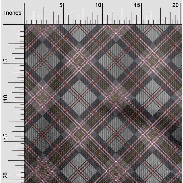oneOone Viscose Jersey Fabric Tartan Check Printed Fabric 1 Yard 60 Inch Wide