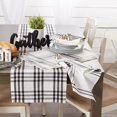 thumbnail image 5 of Contemporary Home Living Windowpane Plaid Cotton Placemats - 19" - Gray and Cream - Set of 6, 5 of 8