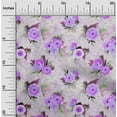 thumbnail image 1 of oneOone Cotton Silk Fabric Watercolor Leaves & Peony Floral Print Sewing Fabric BTY 42 Inch Wide, 1 of 4